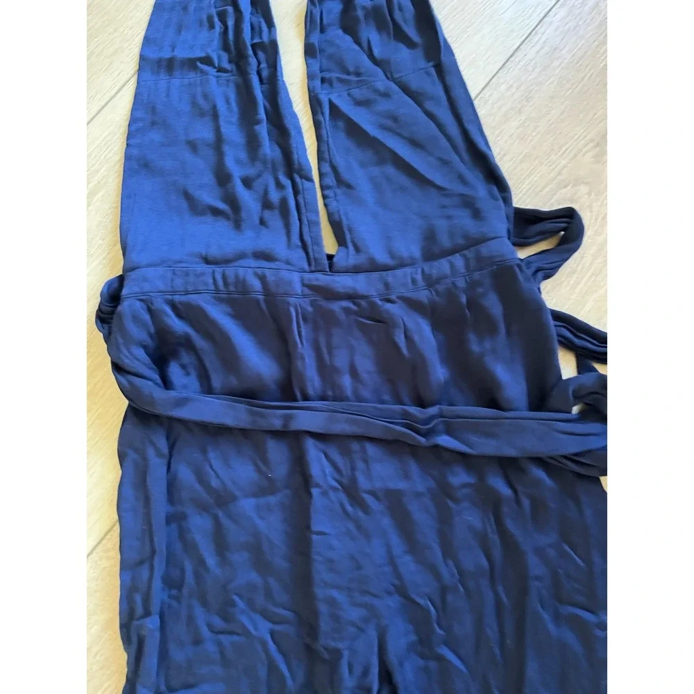 FAITHFULL THE BRAND Navy Blue Convertible Wrap Jumpsuit‎ Romper Size S